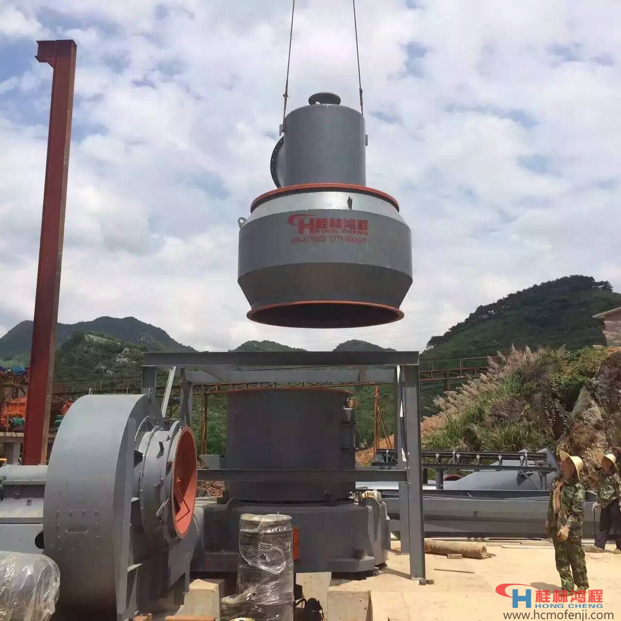 桂林鴻程，大型縱擺磨粉系統，HC1700，HCH980，賀州，碳酸鈣，磨粉機